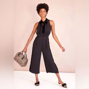 Kate Spade Black Velvet Trim Jumpsuit